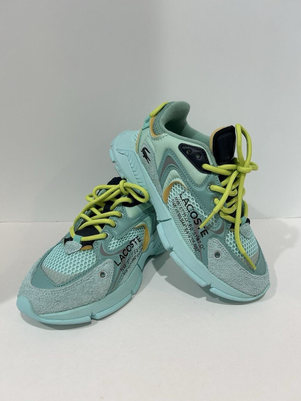 Lacoste L003 Neo Textile Trainers ‎turquoise Lace up Size 6